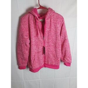 Jackson Hole Ladies Heather Sherpa Lined Pink Full Zip Hooded Jacket..Size Med